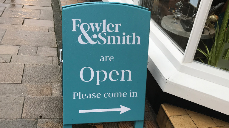 Fowler & Smith A-Frame Sign